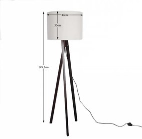 Stojacia lampa Lila Typ 9 - biela / čierna