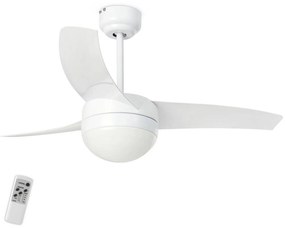 Stropný ventilátor Easy s osvetlením, biela