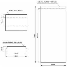 Zatemňovací termo záves taupe 140x270 cm Pleat – Restilo