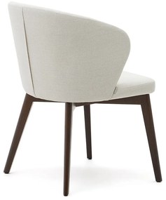 Krémovobiele čalúnené jedálenské kreslo Darice – Kave Home