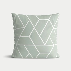 Goldea bavlnená obliečka na vankúš - mozaika na šalviovom 40 x 40 cm