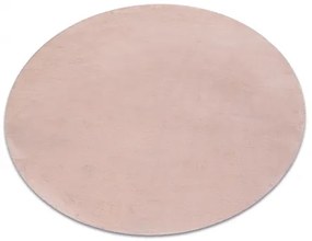 Koberec okrúhly prateľný POSH Shaggy, plyšový, Hrubý, protišmykový, špinavo ružová Veľkosť: kruh 60 cm