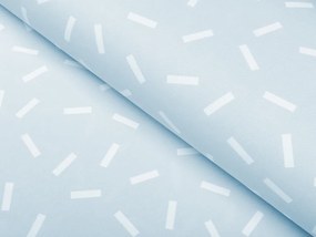 Biante Dekoračný obdĺžnikový obrus PM-063 Konfety na pastelovo modrosivom 50x100 cm