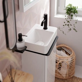 Hansgrohe Tecturis S, stojankový ventil 80 EcoSmart+ na studenú vodu bez odtokovej súpravy, čierna matná, HAN-73313670