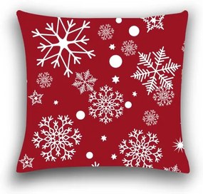 Obliečka na vankúš z mikrovlákna SNOWFALL 45x45 cm, červená