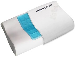 VISCOPUR Anatomický vankúš VISCOPUR® COOL GEL s gélovou vrstvou profilovaný - 30x50 cm