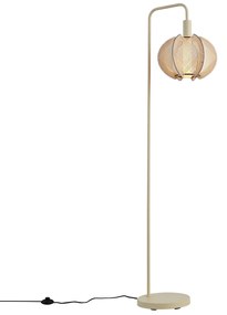 Japandi stojaca lampa béžová s tienidlom - Gertie