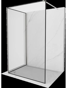 Mexen Kioto sprchová stena Walk-in 110 x 100 cm, čierny vzor, nerez brúsený - 800-110-212-97-70-100