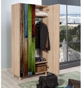 Šatní skříň Stil 90 cm dub sonoma/vícebarevná