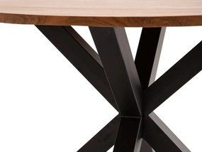 furniture-nabytek.cz - Masívna jedálenská sada Cruzar 120x120 z akácie, lakovaná, hnedá