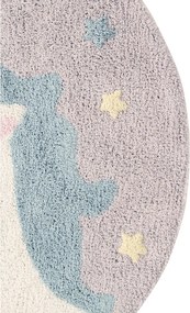 Prateľný ručne tkaný bavlnený detský koberec ø100 cm Believe in Yourself – Lorena Canals