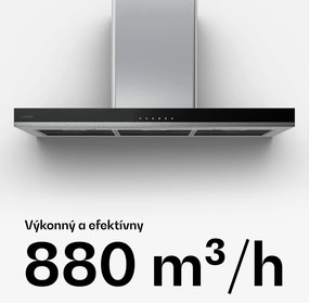 Klarstein Verosteel digestor, Elegantný, minimalistický, výkonný, Energetická trieda A, 881,6 m³/h, 90 cm