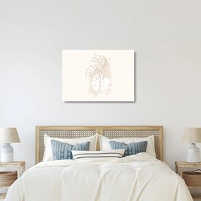 Sklenený obraz - Line art monstera N⁰1 (70x50 cm)