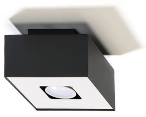 Stropné svietidlo Mono 1, 1x čierne/biele kovové tienidlo