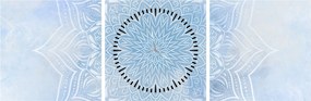 Obraz - Zimná mandala (s hodinami) (90x30 cm)