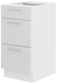 Dolná kuchynská skrinka Lavera 40 D 3S BB QUADRO (biela + lesk biely). Vlastná spoľahlivá doprava až k Vám domov. 1032336