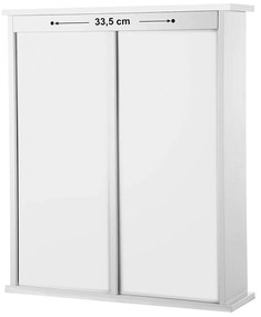 Závesná kúpeľňová skrinka Abbie 60 x 71 x 18 cm biela