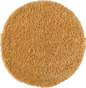 My Flair, Kusový koberec My Shaggy goldgelb kruh, 120x120 (priemer) kruh, žltá, chodba / predsieň