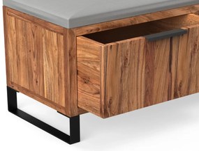 furniture-nabytek.cz - Masívna lavička Sydney z akáciového dreva, lakovaná, hnedá – 90×41×44 cm