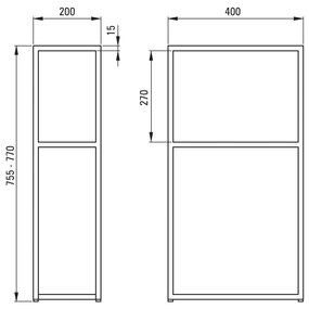 Deante Correo, stojaca kúpeľňová konzola 400x200 mm, čierna, CKC_N20A