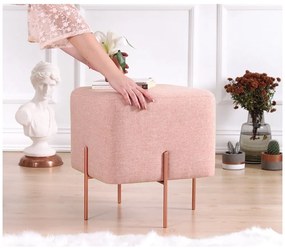 Svetloružový taburet Copper – Artie