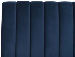 Zamatová posteľ 180 x 200 cm modrá MARVILLE Beliani