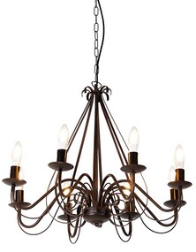 Inteligentný luster hrdzavohnedý 8-svetlo vrátane Wifi B35 - Giuseppe