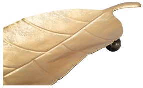 Kovová dekoratívna tácka 11x38 cm Foglia – Mauro Ferretti