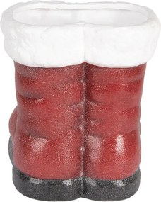 Červená vianočná dekorácia santovej topánky - 22*22*23 cm
