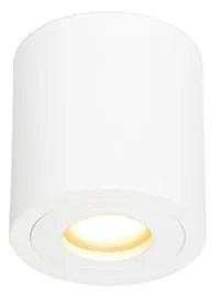 Moderné okrúhle stropné bodové svietidlo biele IP44 - Capa