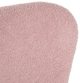 Hojdacie kreslo LUNNIE  ružové TEDDY BOUCLÉ 856759