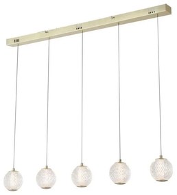 Searchlight 51485-5SB - LED luster na lanku ALLURE 5xLED/4,2W/230V