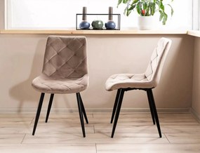 Sametová jídelní židle Ralph béžová