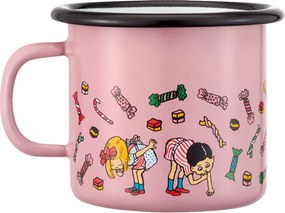 Hrnček Pippi Candy 2,5 dl, smalt / ružový