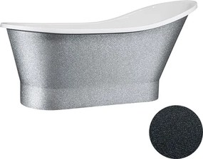 Besco Voľne stojaca vaňa z liateho mramoru Gloria Glam G 150x67 (160x67,5) BESCO-Rozmery: 150x67, BESCO-Farba: Biela/grafit