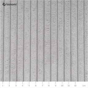 Svetlosivá menčestrová rozkladacia rohová pohovka (variabilná) Sara – Ropez
