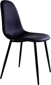 Súprava 2 čiernych stoličiek s čiernymi nohami House Nordic Stokholm