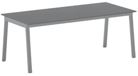 Kancelársky pracovný stôl PRIMO BASIC, sivostrieborná podnož, 2000 x 900 mm, grafitová