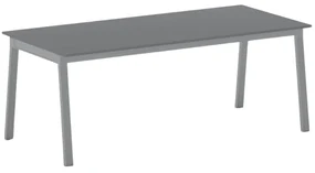 Kancelársky pracovný stôl PRIMO BASIC, sivostrieborná podnož, 2000 x 900 mm, grafitová