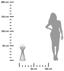 Kvetináč na stojane LOFT IV 46 cm čierny/biely