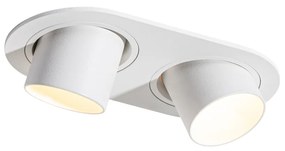 Okrúhle zapustené bodové svetlo biele GU10 35 mm sklopné 2-svetlo - Installa