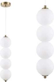 Toolight Toolight, LED závesné svietidlo, 10cm, 14W, 3000K, 2000lm, LHJ118-4CP, zlatá matná, OSW-03254