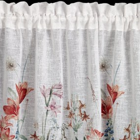 EUROFIRANY KRÁTKA ZÁCLONA NA PÁSKE NEMEZJA 150X30 CM KVETY