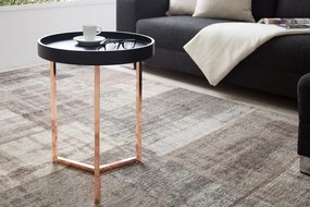 Moderný odkladací stolík s odnímateľným podnosom Modular čierny 40cm