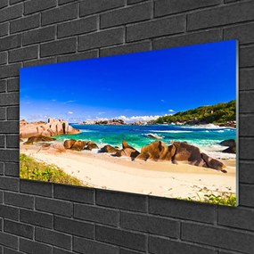 Obraz na skle Pláž more príroda 125x50 cm