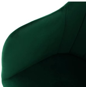 Otočné jedálenské kresielko DALIO – látka, masív, viac farieb smaragd / buk