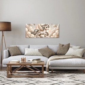 Obraz - Jednorožec v oblakoch (120x50 cm)