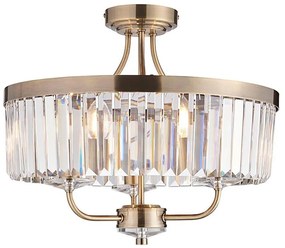 Endon 102506 - Prisadený luster CHESTERFIELD 3xE14/6W/230V pr. 45 cm mosadz