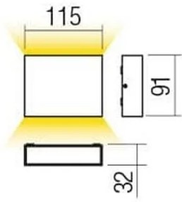 Redo 90377 - LED Vonkajšie nástenné svietidlo KAMAL LED/4,4W/230V 3000K IP54 hnedá