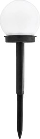 BERGE SADA 4 solárnych záhradných lámp, LED, BIELA, 10 cm, vodotesná, IP44